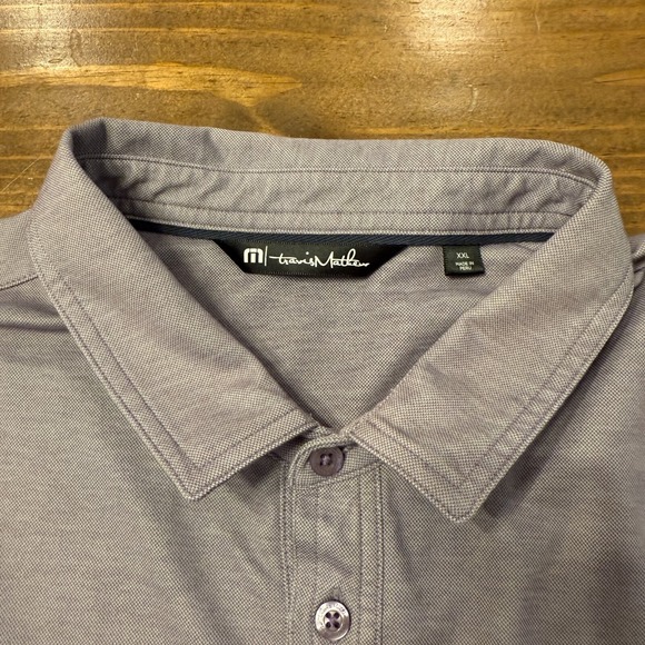 Travis Mathew Polo Shirt Short Sleeve Purple Outdoors Golf Lightweight Mens XXL - Picture 4 of 7